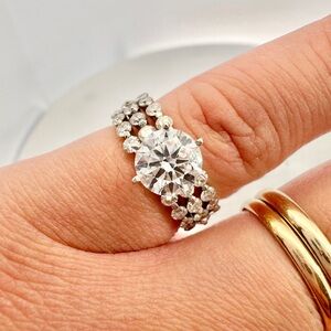 18K White Gold Lab Grown Diamond Engagement Ring